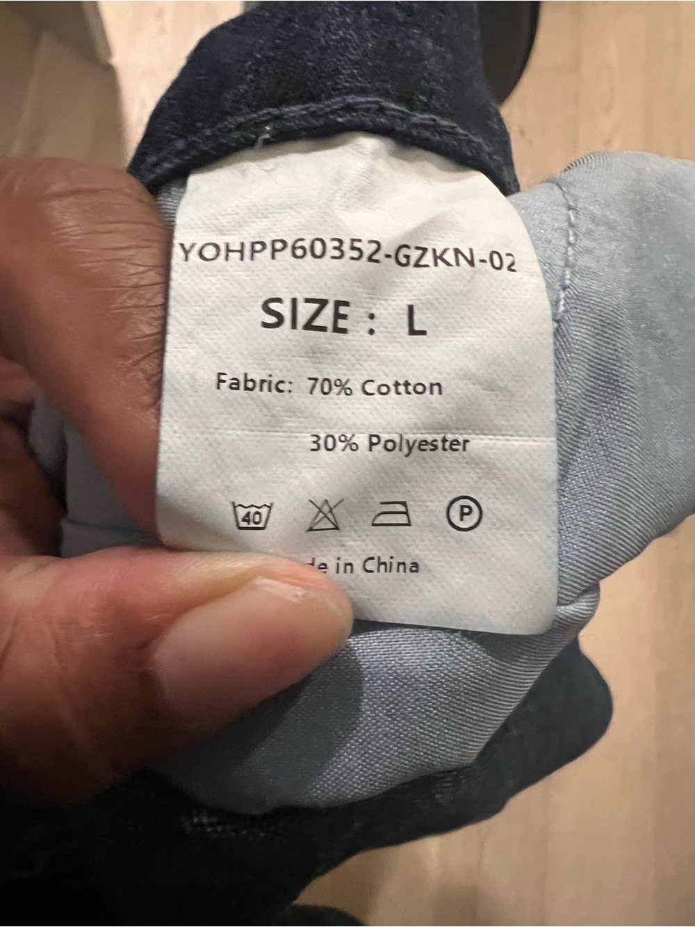 Long Dark Denim Button-Front Dress Coat - Picture 3 of 3